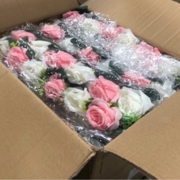 Flower  Centerpieces for Tables - 10 Pcs 19.6in Long Pink & White Artific - Picture 8 of 8